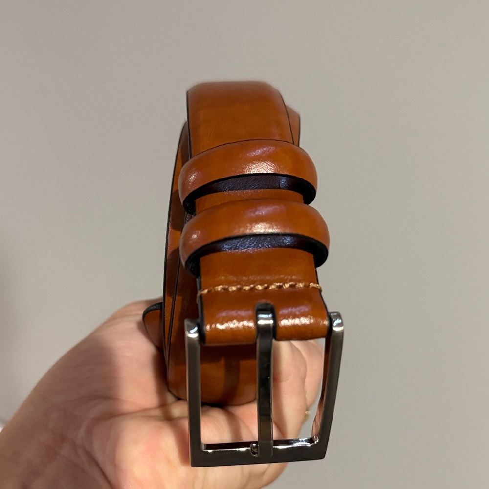 Men's Tan Leather Belt